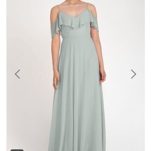 Jenny Yoo Mila Bridesmaids gown in Morning Mist!